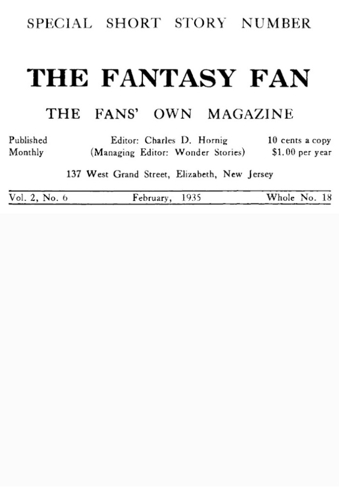 Book The Fantasy Fan, Volume 2, Number 6,  February 1935 The Fan's Own Magazine