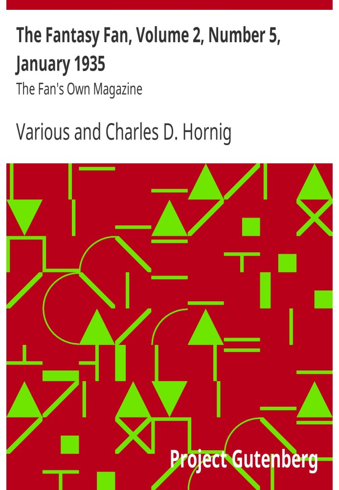 Книга Поклонник фэнтези, том 2, номер 5, январь 1935 г. Журнал The Fan's Own Magazine
