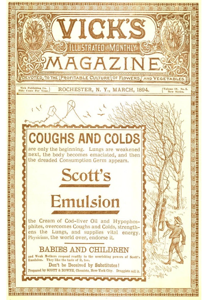 Book Vick's Illustrated Monthly Magazine, Volume 17, No. 5, March, 1894