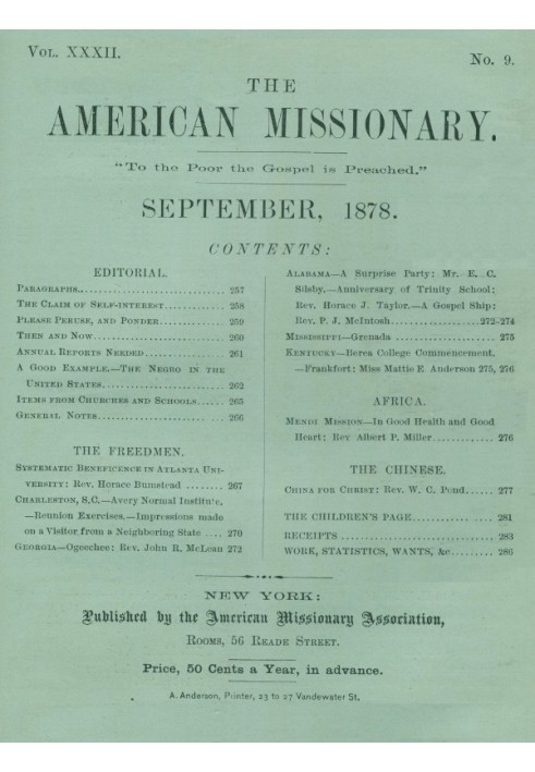Книга Американский миссионер - Том 32, № 09, сентябрь 1878 г.