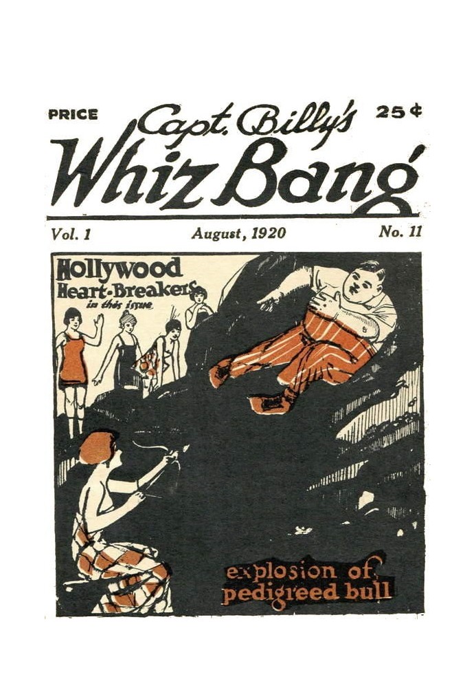 Book Captain Billy's Whiz Bang, Vol 1, No. 11, August, 1920 America's Magazine of Wit, Humor and Filosophy