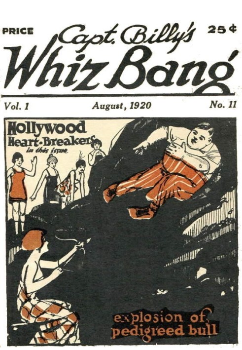 Book Captain Billy's Whiz Bang, Vol 1, No. 11, August, 1920 America's Magazine of Wit, Humor and Filosophy