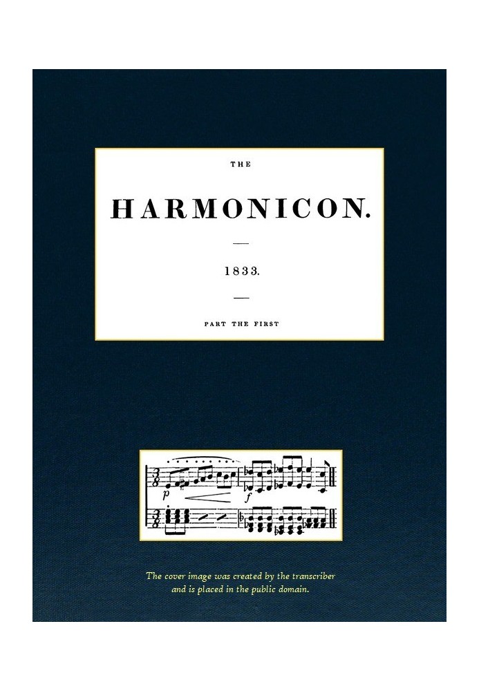 Book The Harmonicon. Part the First