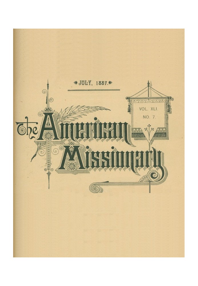 Book The American Missionary — Volume 41, No. 7, July, 1887