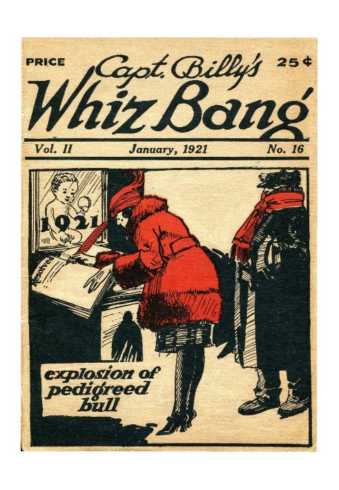 Book Captain Billy's Whiz Bang, Vol. 2. No. 16, January, 1921 America's Magazine of Wit, Humor and Filosophy