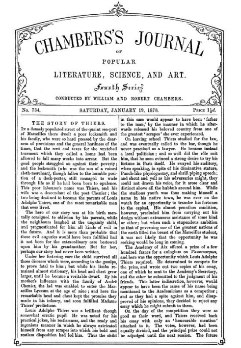 Book Chambers's Journal of Popular Literature, Science, and Art, No. 734, January 19, 1878