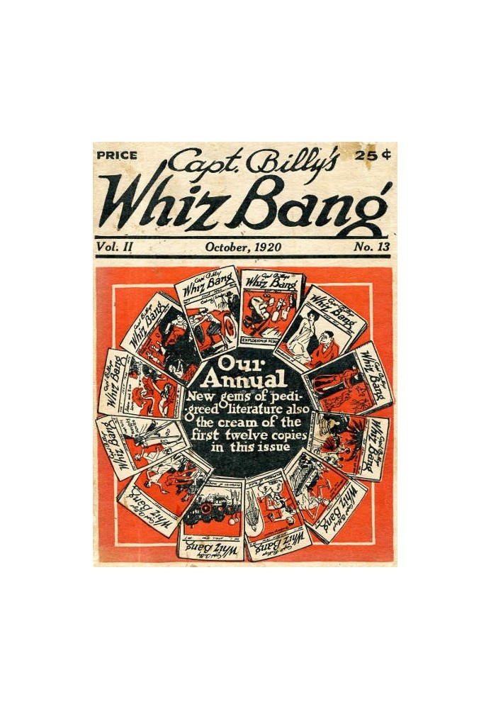 Book Captain Billy's Whiz Bang, Vol. 2. No. 13, October, 1920 America's Magazine of Wit, Humor and Filosophy