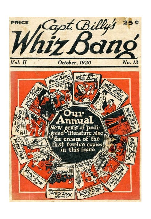Book Captain Billy's Whiz Bang, Vol. 2. No. 13, October, 1920 America's Magazine of Wit, Humor and Filosophy