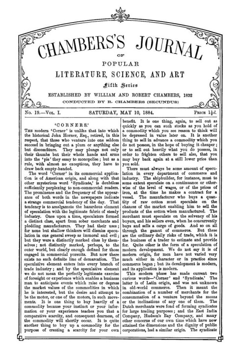 Book Chambers's Journal of Popular Literature, Science, and Art, Fifth Series, No. 19, Vol. I, May 10, 1884