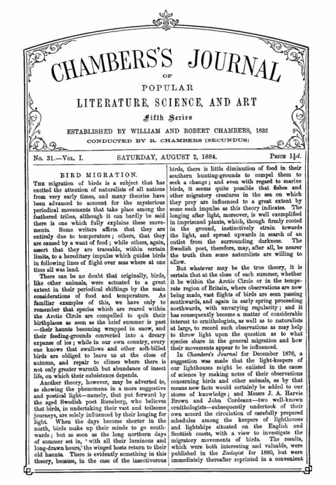 Book Chambers's Journal of Popular Literature, Science, and Art, Fifth Series, No. 31, Vol. I, August 2, 1884