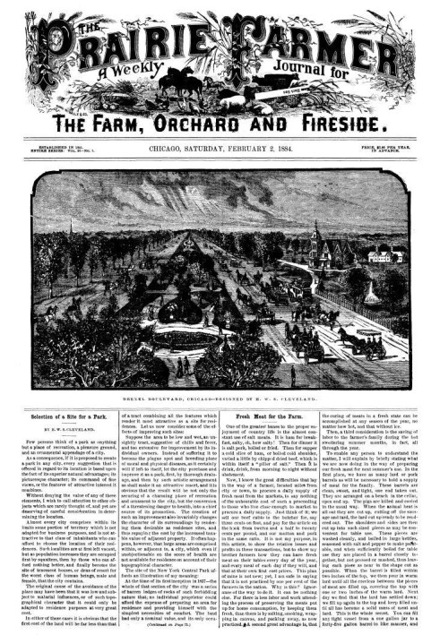 Book Prairie Farmer, Vol. 56: No. 5, February 2, 1884. A Weekly Journal for the Farm, Orchard and Fireside