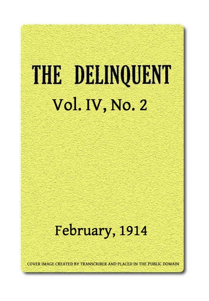 Книга Делінквент (том IV, № 2), лютий 1914 р
