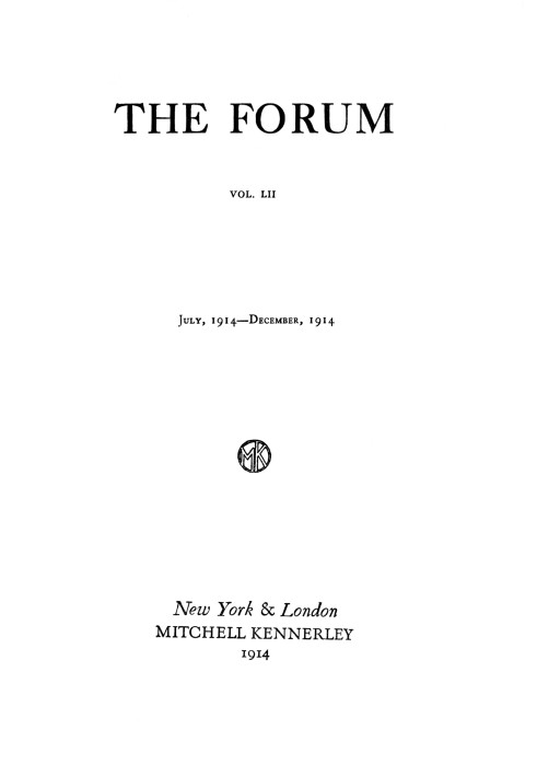 Книга Форум, октябрь 1914 г.