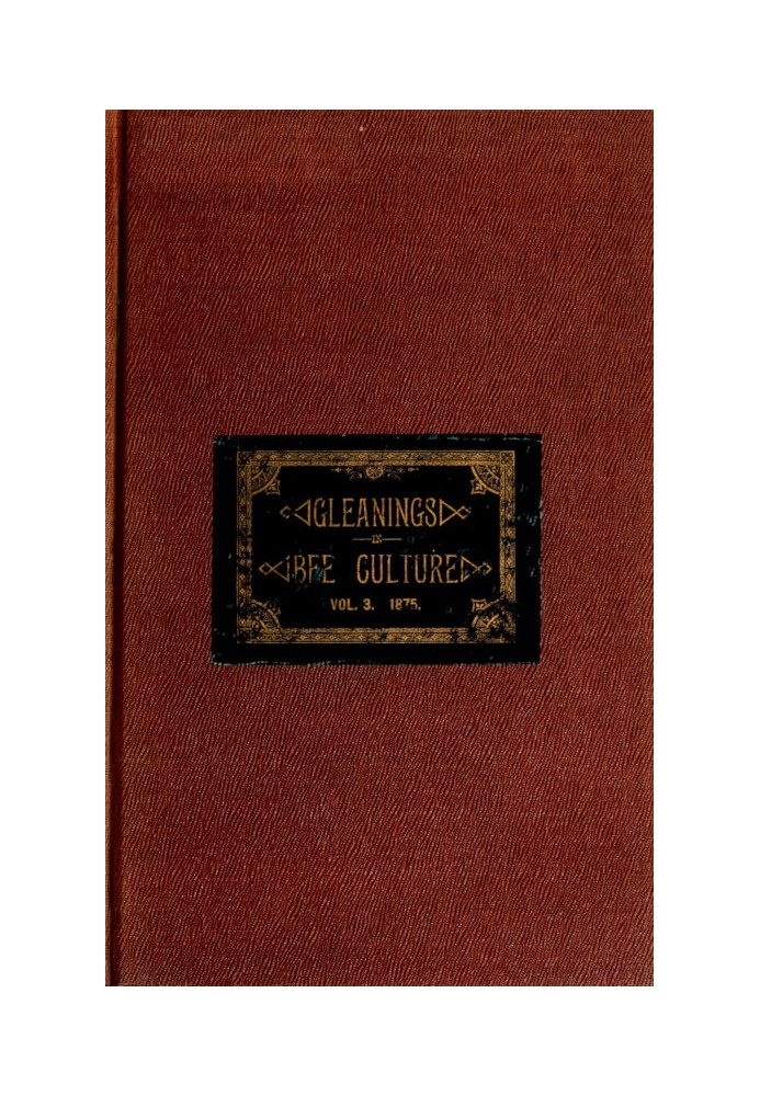 Book Gleanings in Bee Culture, Vol. III. No. 3