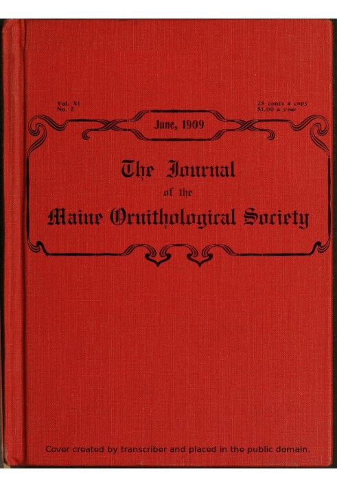 Book The Journal of the Maine Ornithological Society, Vol. XI. No. 2