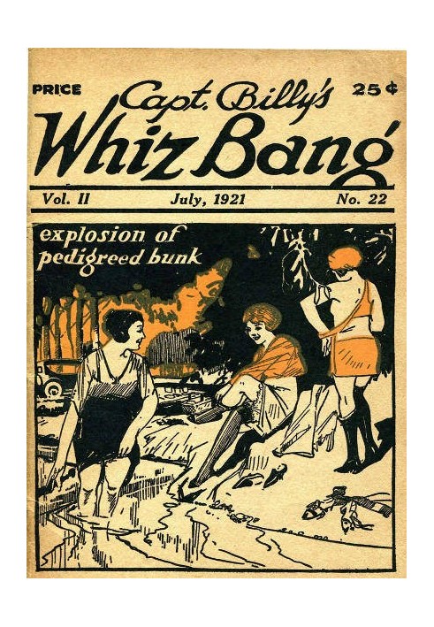 Book Captain Billy's Whiz Bang, Vol. 2, No. 22, July, 1921 America's Magazine of Wit, Humor and Filosophy