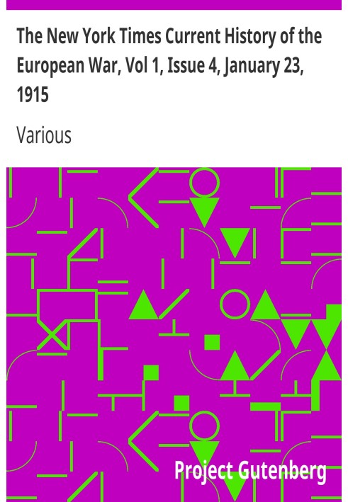Book The New York Times Current History of the European War, Vol 1, Issue 4, January 23, 1915