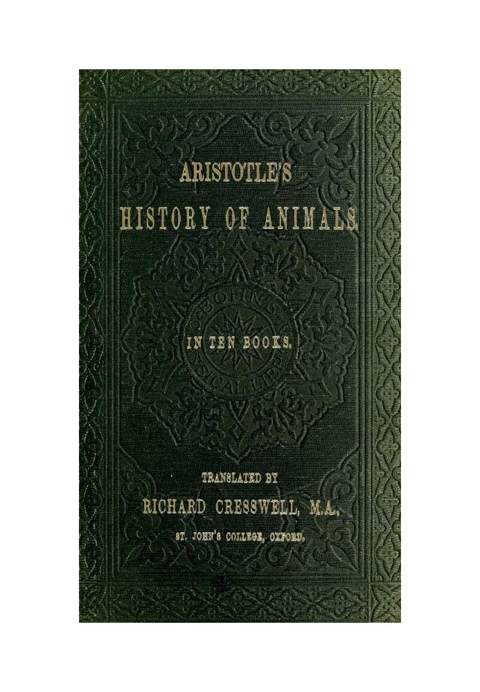 Book Aristotle's History of Animals In Ten Books