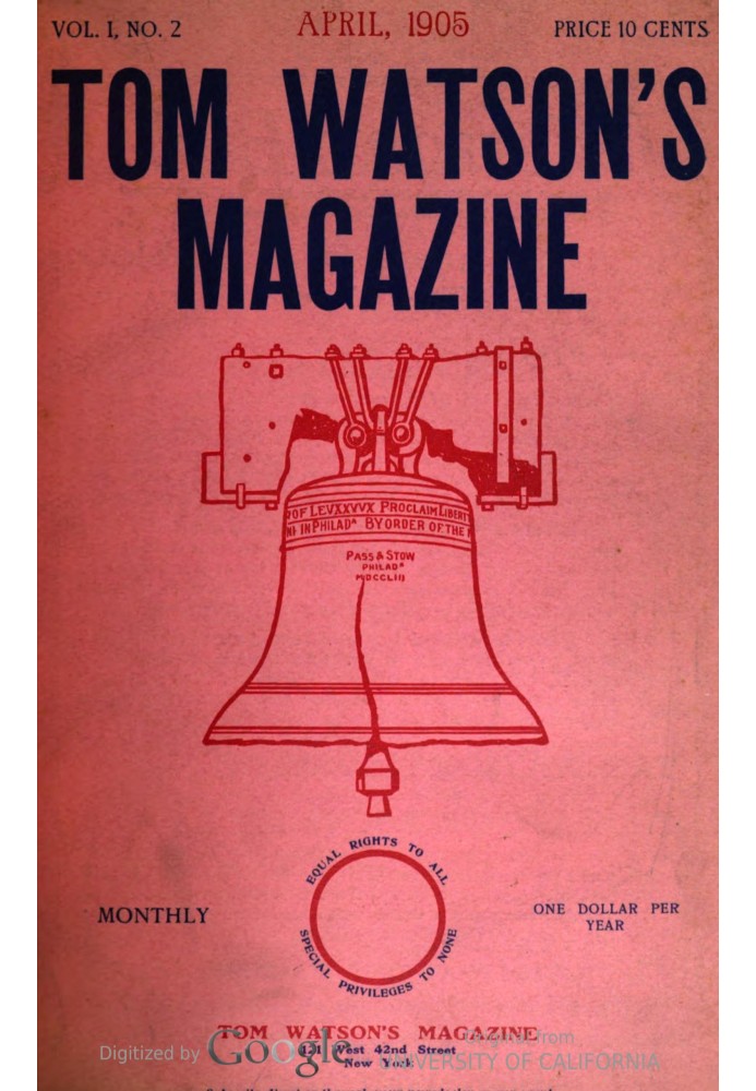 Книга Журнал Тома Уотсона, Vol. I, № 2, апрель 1905 г.
