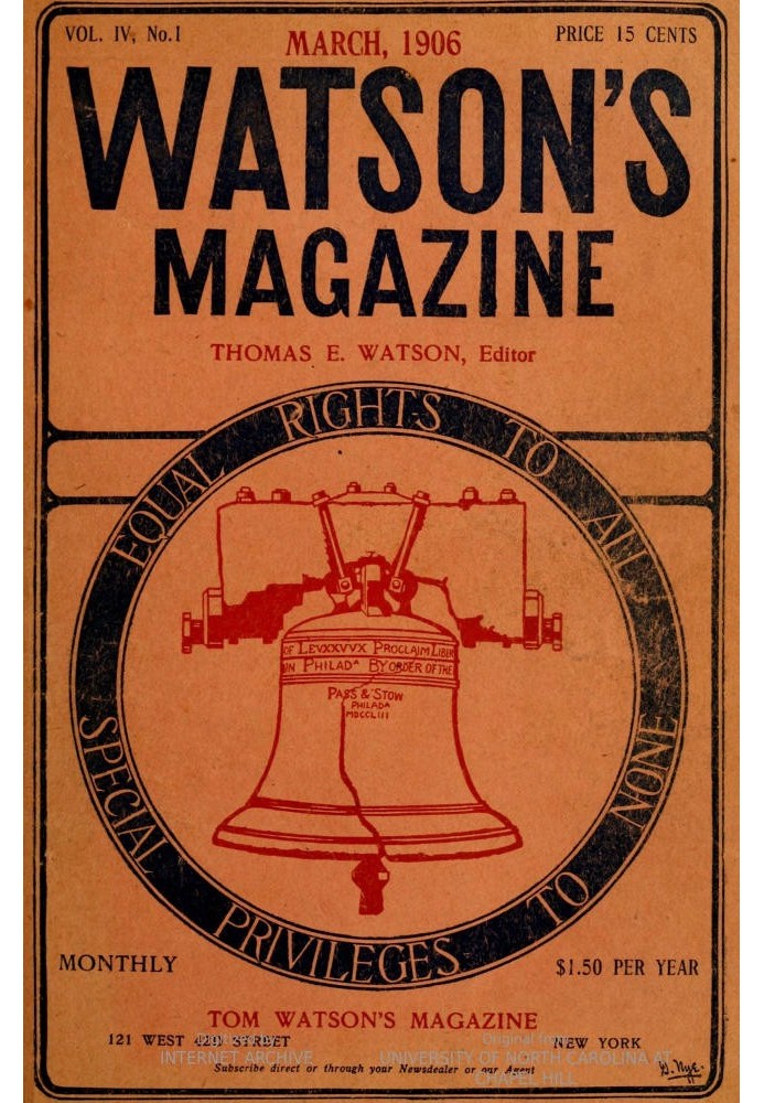 Книга Журнал Watson's, Vol. IV, № 1, март 1906 г.
