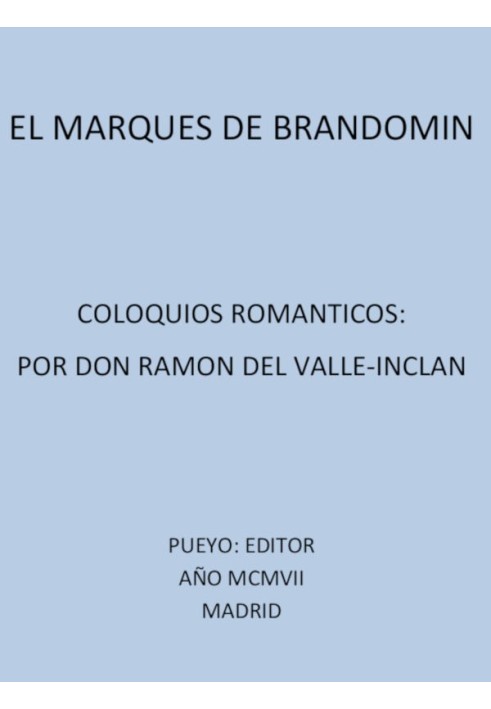 Book The Marquis of Bradomín: Romantic Colloquiums