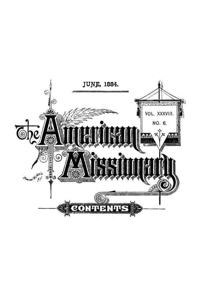 Book The American Missionary — Volume 38, No. 06, June, 1884