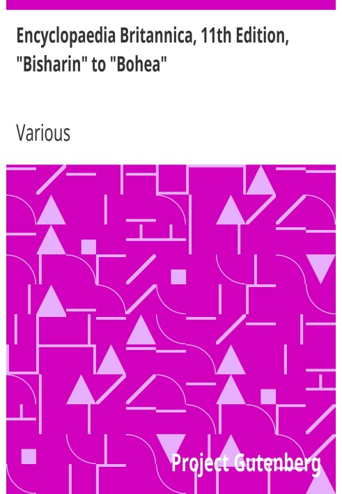 Book Encyclopaedia Britannica, 11th Edition, "Bisharin" to "Bohea" Volume 4, Slice 1