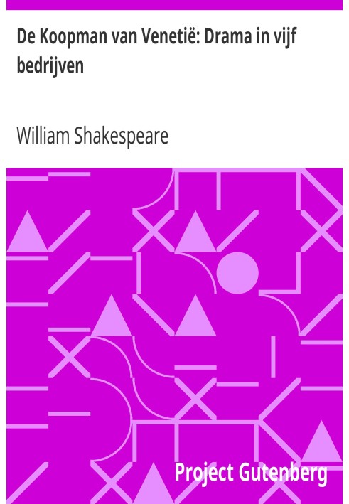 Book The Merchant of Venice: Drama in five acts