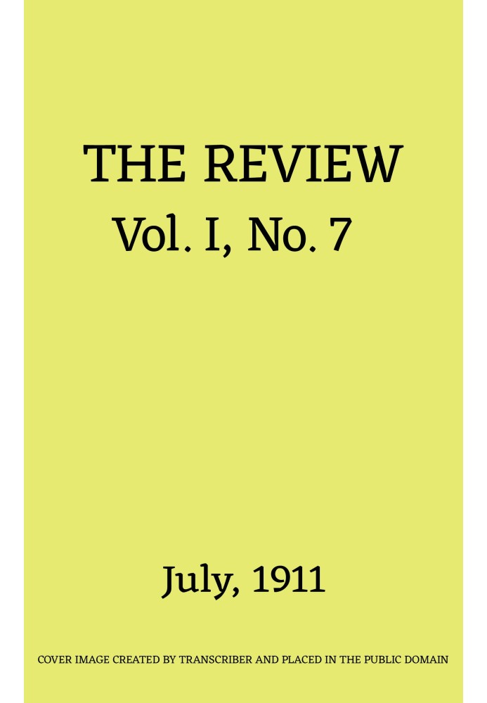Book The Review, Vol. 1, No. 7, July 1911