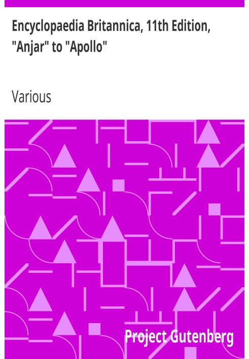 Book Encyclopaedia Britannica, 11th Edition, "Anjar" to "Apollo" Volume 2, Slice 2