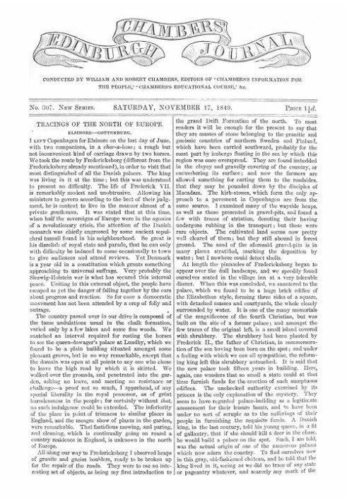 Book Chambers's Edinburgh Journal, No. 307 New Series, Saturday, November 17, 1849