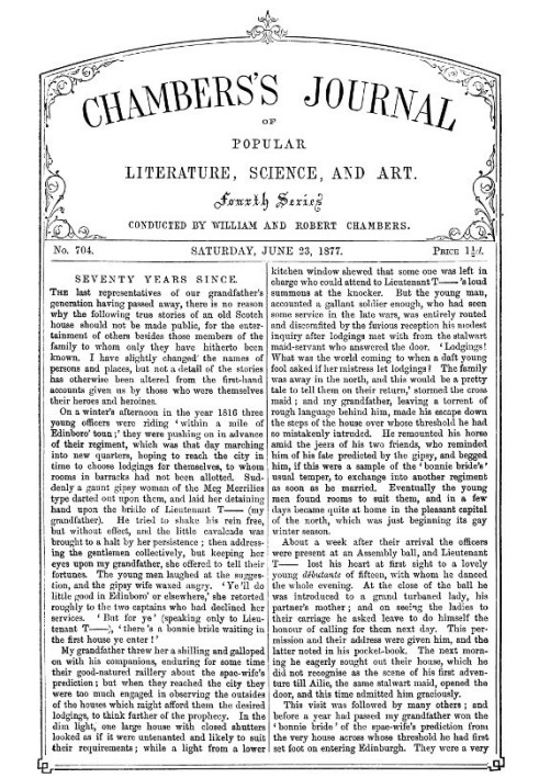 Book Chambers's Journal of Popular Literature, Science, and Art, No. 704 June 23, 1877
