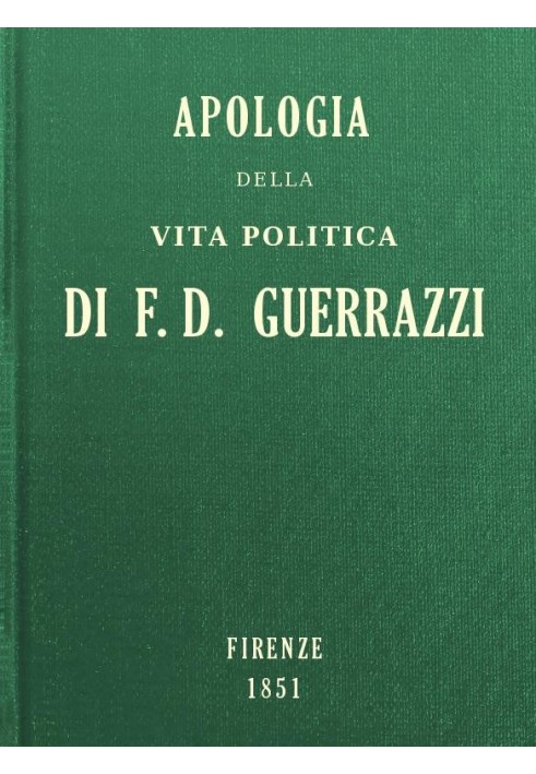 Book Apology of the political life of F.-D. Guerrazzi