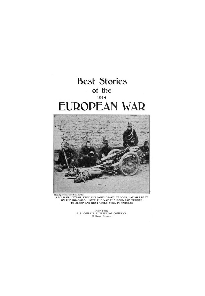 Book Best Stories of the 1914 European War