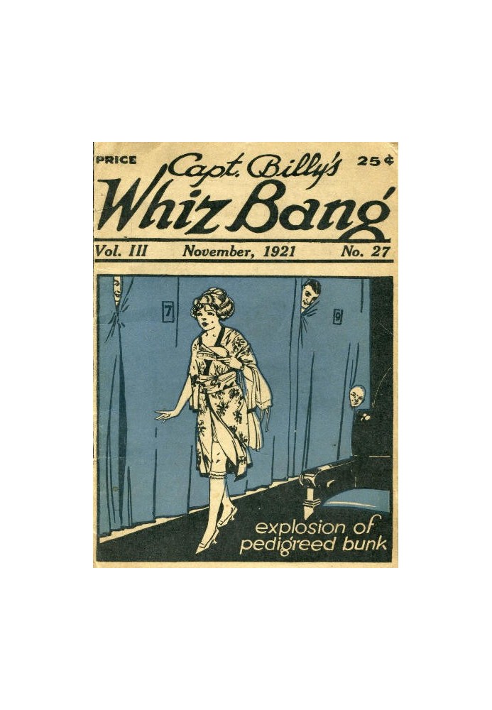Book Captain Billy's Whiz Bang, Vol. 3, No. 27, November, 1921 America's Magazine of Wit, Humor and Filosophy