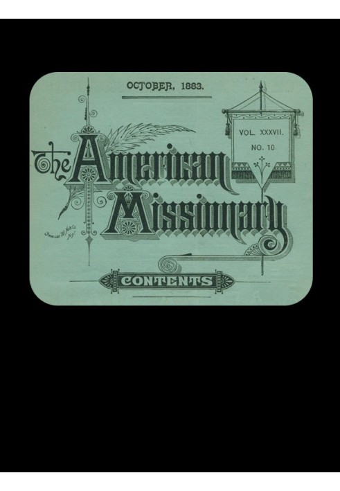 Книга Американський місіонер — том 37, № 10, жовтень 1883 р