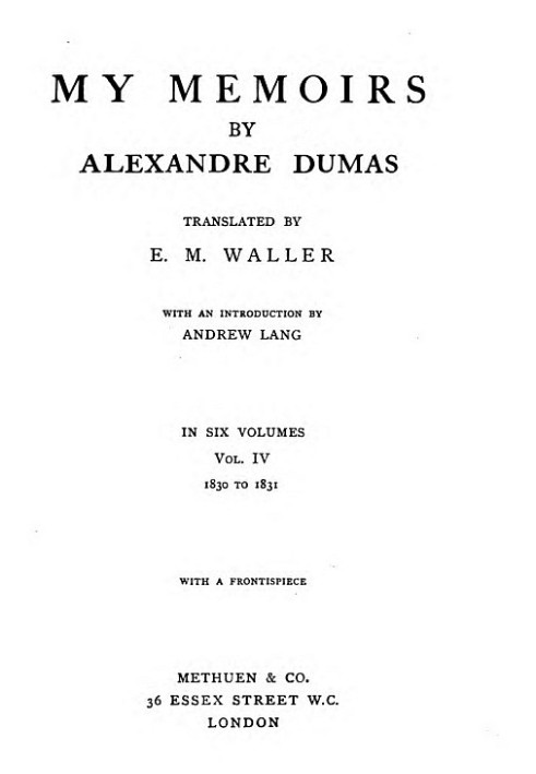 Книга Мої спогади, том. IV, 1830-1831