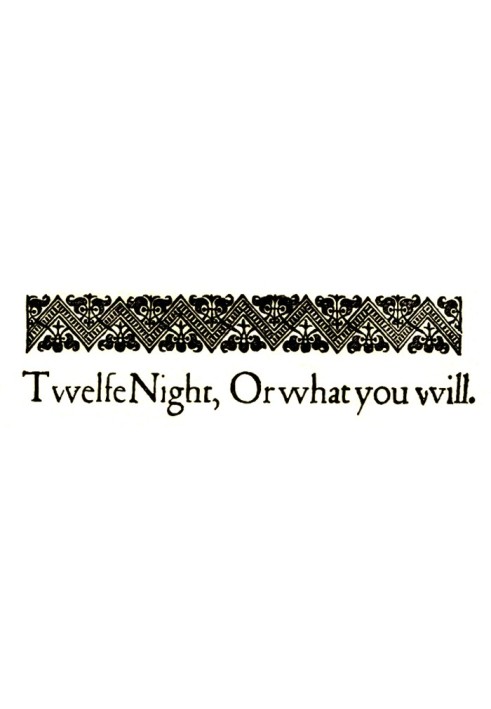 Book Twelfth Night; Or, What You Will