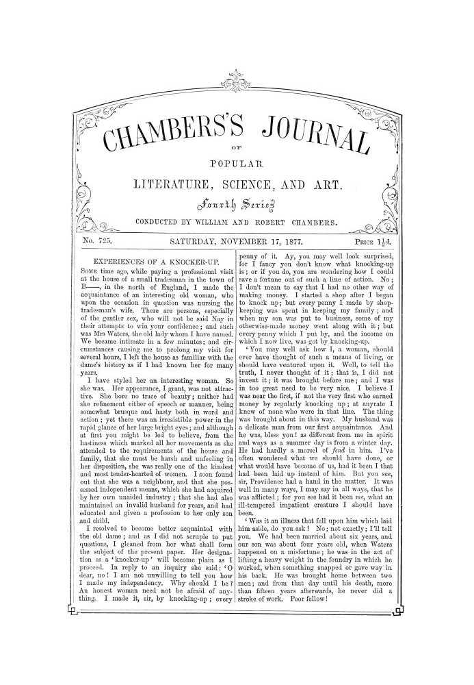 Book Chambers's Journal of Popular Literature, Science, and Art, No. 725, November 17, 1877