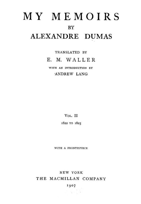 Book My Memoirs, Vol. II, 1822 to 1825