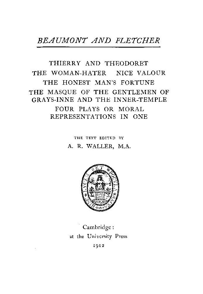 Book Beaumont and Fletcher's Works, Vol. 10 of 10