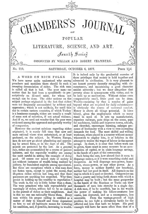Book Chambers's Journal of Popular Literature, Science, and Art, No. 719 October 6, 1877