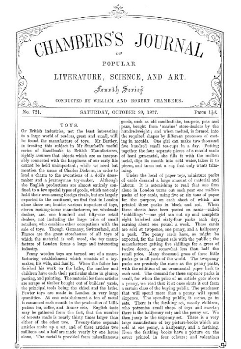 Book Chambers's Journal of Popular Literature, Science, and Art, No. 721 October 20, 1877