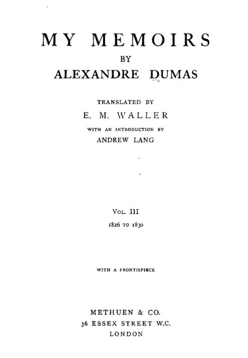 Book My Memoirs, Vol. III, 1826 to 1830