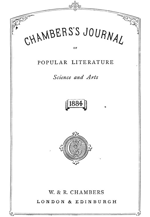 Book Chambers's Journal of Popular Literature, Science, and Art, Index for 1884
