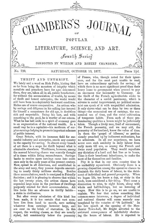 Book Chambers's Journal of Popular Literature, Science, and Art, No. 720, October 13, 1877