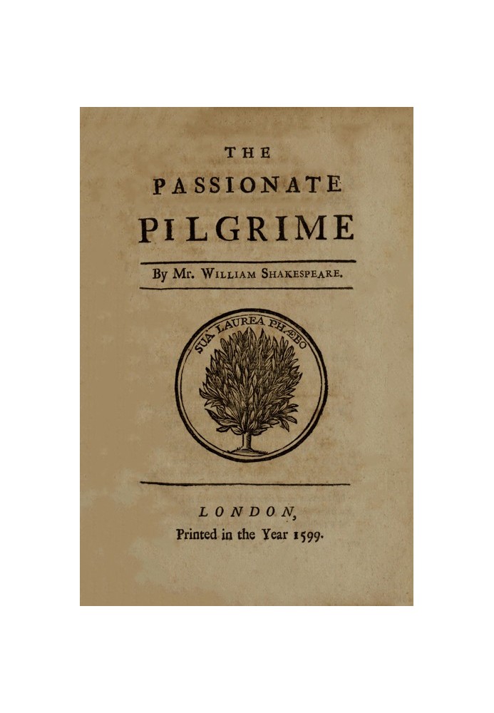 Book The Passionate Pilgrim