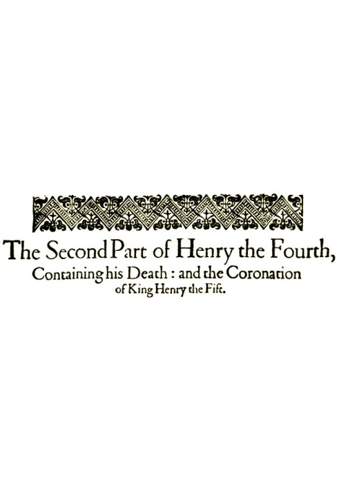 Book King Henry IV, the Second Part