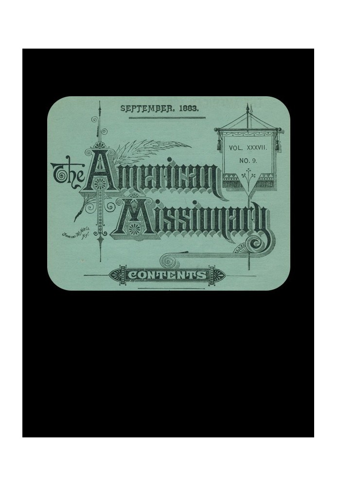 Book The American Missionary — Volume 37, No. 9, September, 1883