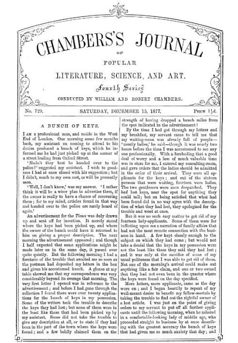 Book Chambers's Journal of Popular Literature, Science, and Art, No. 729, December 15, 1877